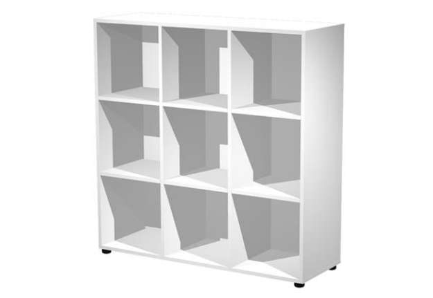 Immagine di Contenitore Maxi Rainbow - 9 caselle a giorno - 119 x 40 x 120,6 cm - bianco