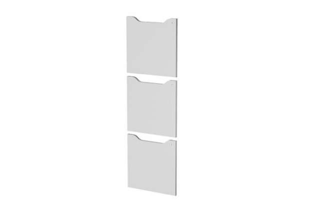 Immagine di Set 3 ante per casellari Maxi Rainbow - con serratura - 36,8 x 36,8 cm - grigio