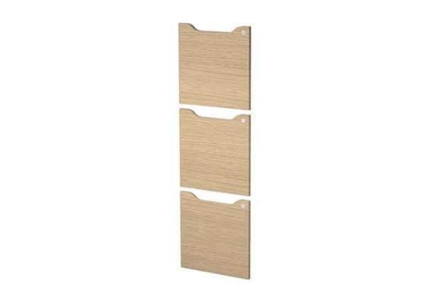 Immagine di Set 3 ante per casellari Maxi Rainbow - con serratura - 36,8 x 36,8 cm - rovere