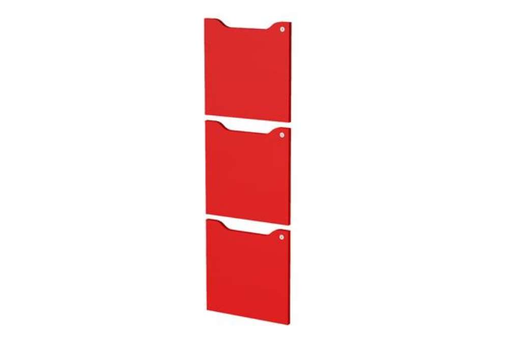 Immagine di Set 3 ante per casellari Maxi Rainbow - con serratura - 36,8 x 36,8 cm - rosso
