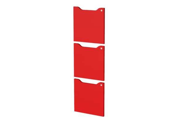 Immagine di Set 3 ante per casellari Maxi Rainbow - con serratura - 36,8 x 36,8 cm - rosso