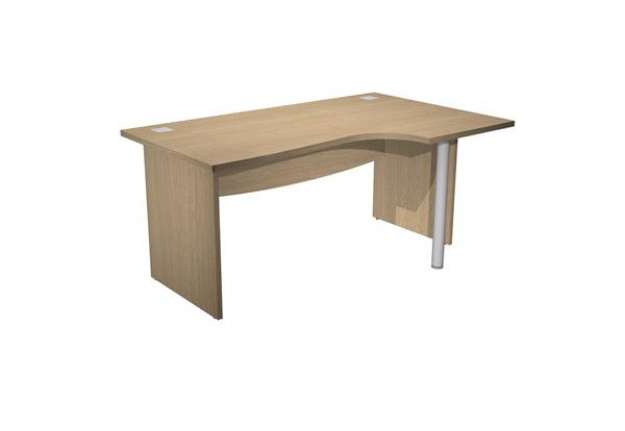 Immagine di Scrivania Agorà Direction Compact - DX - fianco pannello - L 160 cm - rovere