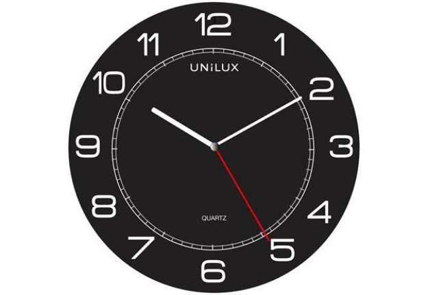 Immagine di Orologio da parete Mega - diametro 57,5 cm - nero - Unilux