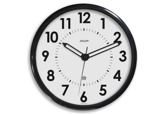 Immagine di Orologio da parete Automatic DST Orion - con radiocontrollo - diametro 36 cm - bianco/nero - Cep