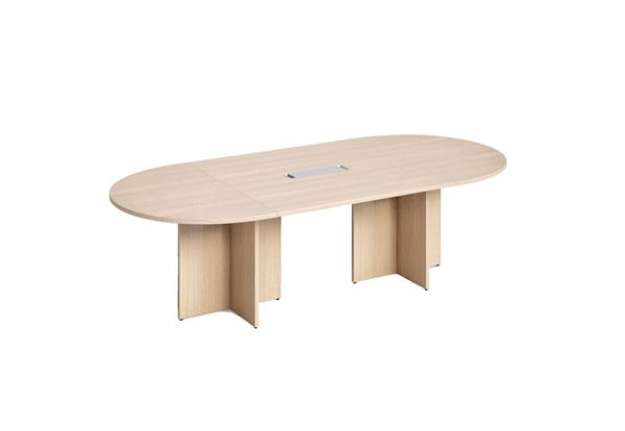 Immagine di Tavolo riunione Agorà Direction - ovale - 140 x 120 x 73 cm - rovere