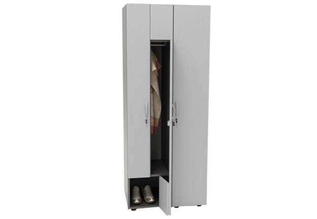 Immagine di Armadio guardaroba - 2 ante - 40 x 52 x 185 cm - grigio