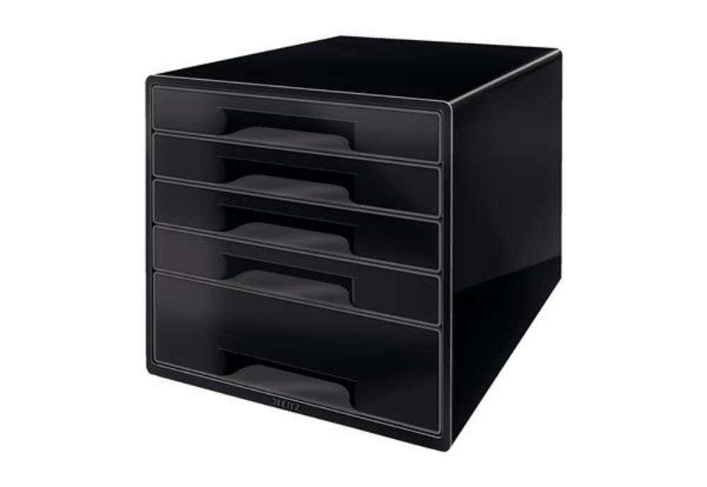 Immagine di Cassettiera Drawer Cabinet Cube 5 - 28,7 x 27 x 36,3 cm - nero - Leitz