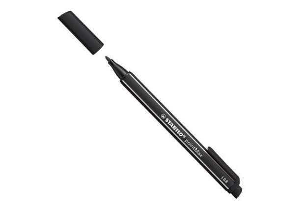 Immagine di Pennarello PointMax punta feltro - punta 0,8mm - nero - Stabilo