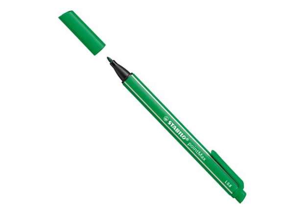 Immagine di Pennarello PointMax punta feltro - punta 0,80mm - verde - Stabilo