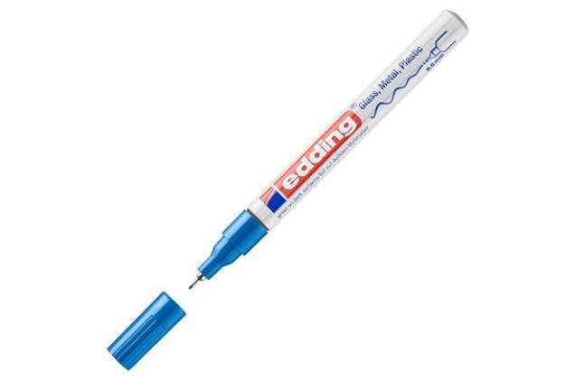 Immagine di Marcatore permanente a vernice 780 - punta tonda extra fine - 0,8 mm - blu  - Edding