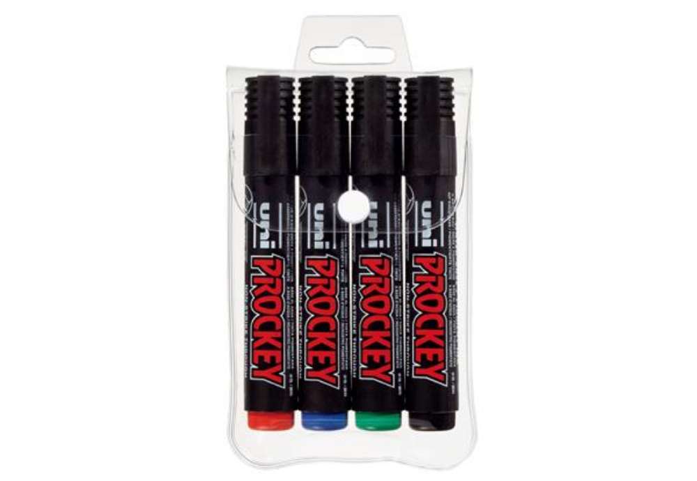 Immagine di Marcatori Uni Prockey M122 - punta conica 1,20 - 1,80 mm - colori assortiti - Uni Mitsubishi - astuc