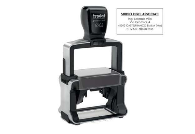Immagine di Timbro Professional 5206 - autoinchiostrante - personalizzabile - 56x33 mm - 8 righe - Trodat