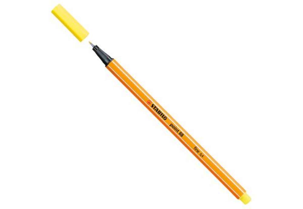Immagine di Fineliner Point 88 - tratto 0,4 mm - giallo limone 24 - Stabilo