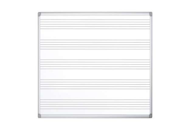 Immagine di Lavagna magnetica Maya Musica - pentagramma musicale - 120 x 120 cm - Bi-Office