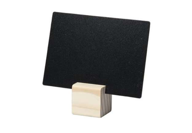 Immagine di Supporti wood per targhette - 6 targhette incluse - Securit - set 12 pezzi