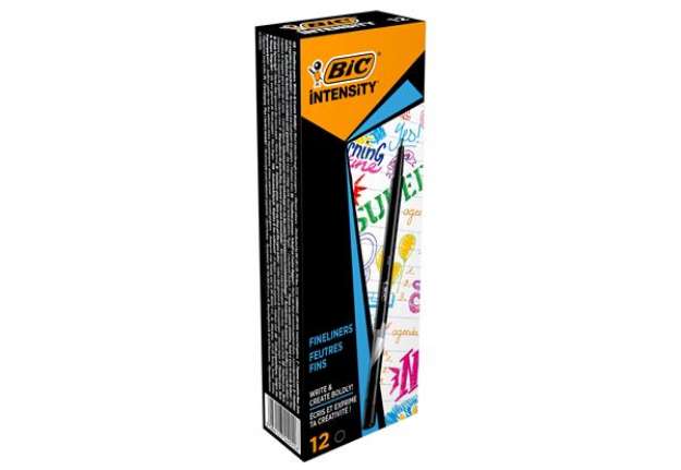 Immagine di Fineliner Intensity  - punta 0,8mm - nero - Bic - conf. 12 pezzi