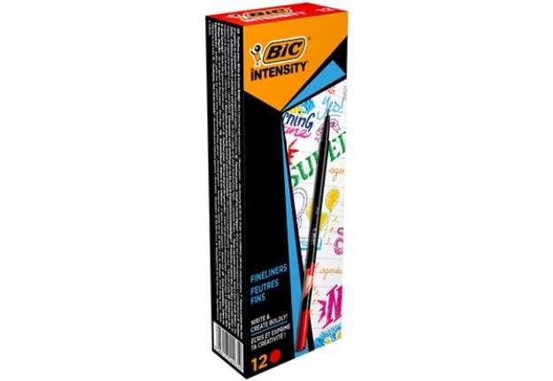 Immagine di Fineliner Intensity  - punta 0,4mm - rosso - Bic - conf. 12 pezzi