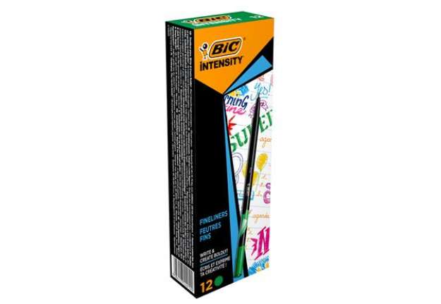 Immagine di Fineliner Intensity - punta 0,8mm - verde - Bic - conf. 12 pezzi