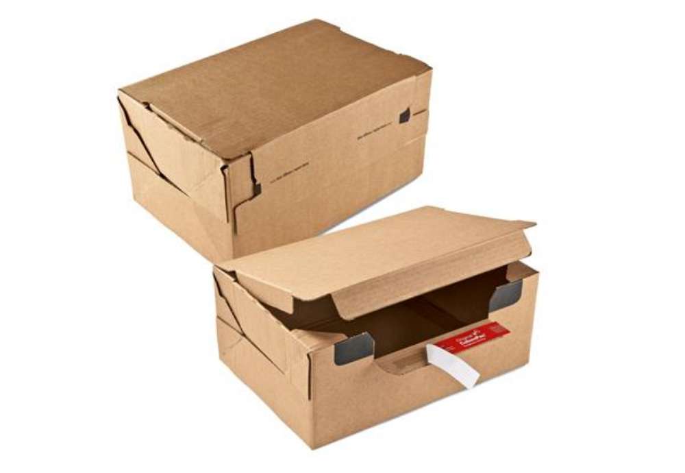Immagine di Scatola Return Box CP 069 - M - 28,2 x 19,1 x 14 cm - cartone - avana - ColomPac
