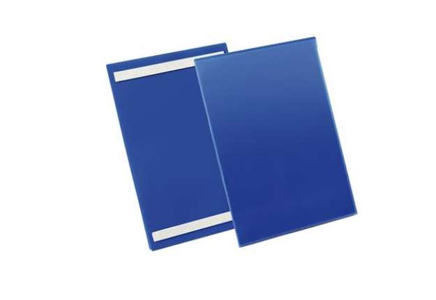Immagine di Buste identificative - con bande adesive - A4 verticale - blu - Durable - conf. 50 pezzi