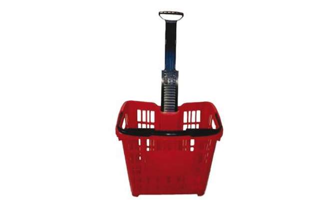 Immagine di Cesto trolley - antiurto - 49,5 x 36,5 x 46 cm - 30 L - rosso - Printex