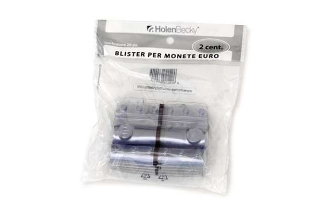Immagine di Portamonete - PVC - 2 cent - grigio - HolenBecky - blister 20 pezzi