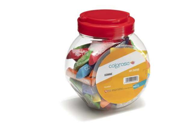 Immagine di Gomma soft touch - 8 cm - colori assortiti - Colorosa - expo 48 pezzi