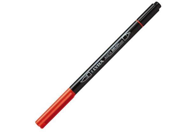 Immagine di Pennarello Aqua Brush Duo - punte 2/4 mm - rosso geranio chiaro - Lyra