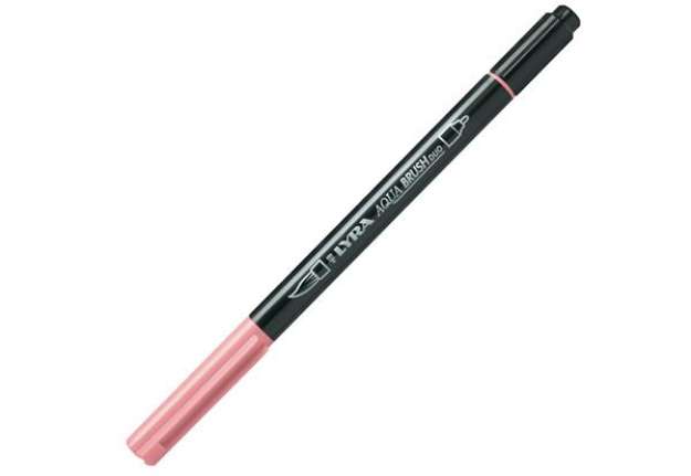 Immagine di Pennarello Aqua Brush Duo - punte 2/4 mm - carminio rosa - Lyra