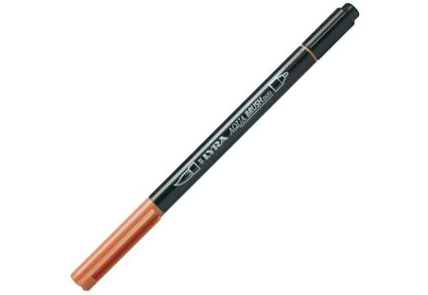 Immagine di Pennarello Aqua Brush Duo - punte 2/4 mm - ocra bruciata - Lyra