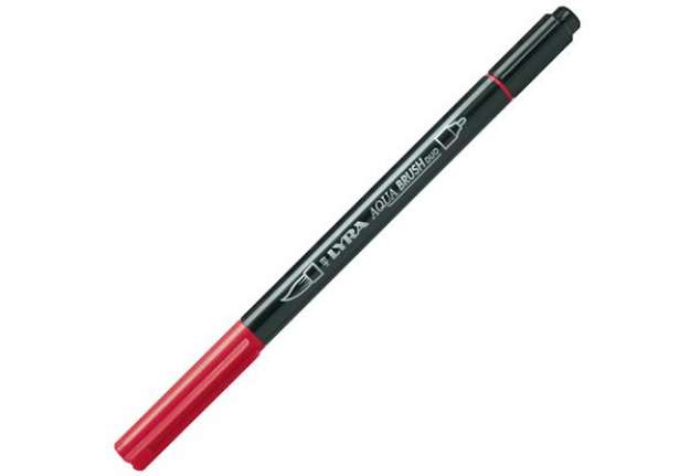 Immagine di Pennarello Aqua Brush Duo - punte 2/4 mm - rosso Pompei - Lyra