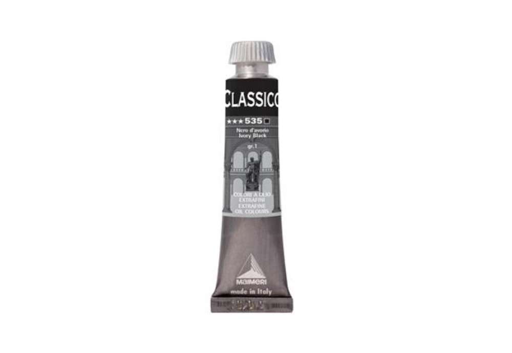 Immagine di Colore a olio - extrafine - 20 ml - nero d'avorio - Maimeri