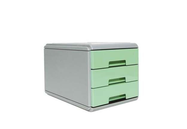Immagine di Mini Cassettiera Keep Colour Pastel - 17 x 25,4 x 17,7 cm - grigio/verde - Arda