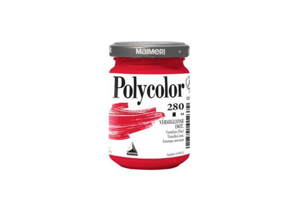 Immagine di Colore vinilico Polycolor - 140 ml - vermiglione imitazione - Maimeri
