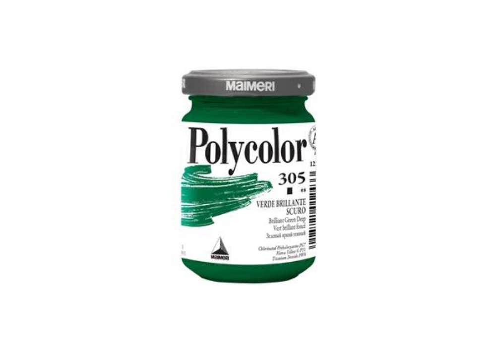 Immagine di Colore vinilico Polycolor - 140 ml - verde brillante scuro - Maimeri