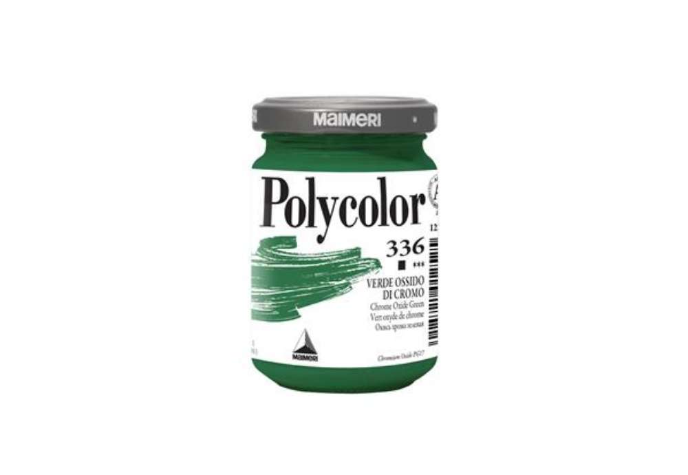 Immagine di Colore vinilico Polycolor - 140 ml - verde ossido di cromo - Maimeri