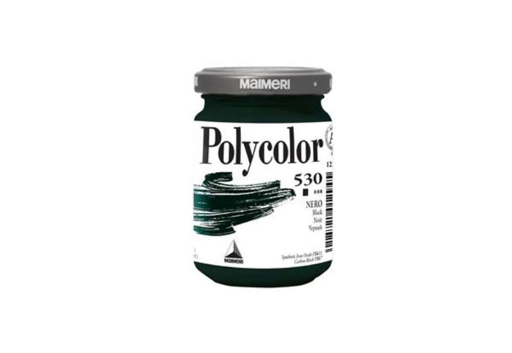 Immagine di Colore vinilico Polycolor - 140 ml - nero - Maimeri