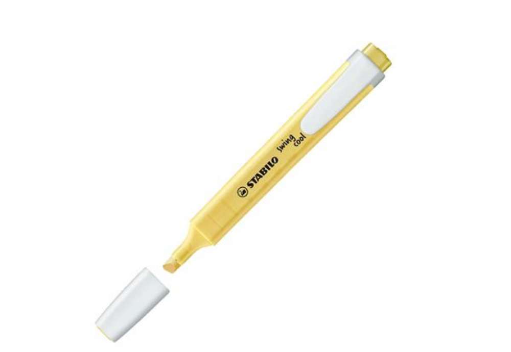 Immagine di Evidenziatore Swing Cool pastel - punta a scalpello - tratto 1 - 4 mm - giallo banana 144 - Stabilo