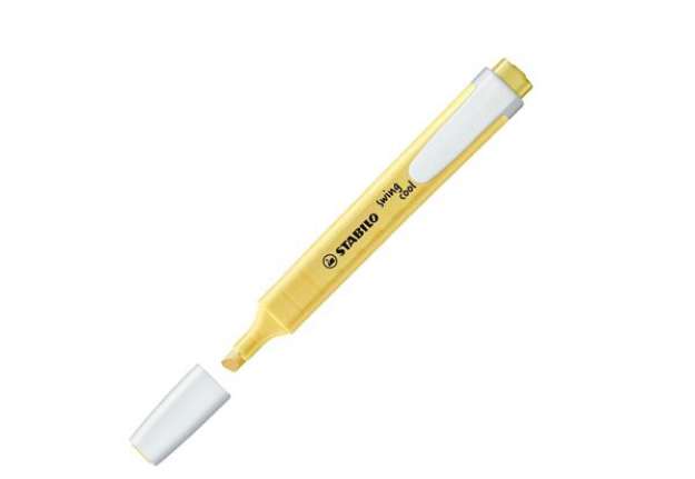 Immagine di Evidenziatore Swing Cool pastel - punta a scalpello - tratto 1 - 4 mm - giallo banana 144 - Stabilo