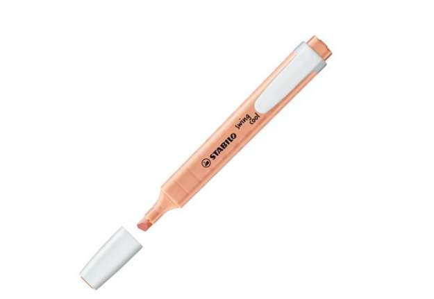 Immagine di Evidenziatore Swing Cool pastel - punta a scalpello - tratto 1 - 4 mm - rosa pesca 126 - Stabilo