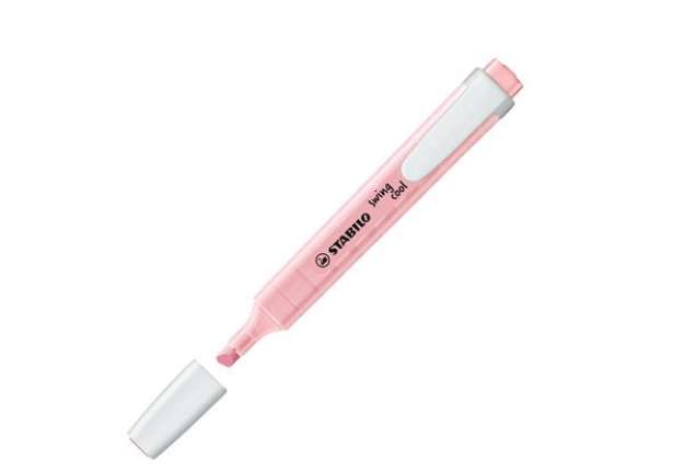 Immagine di Evidenziatore Swing Cool pastel - punta a scalpello - tratto 1 - 4 mm - rosa antico 129 - Stabilo