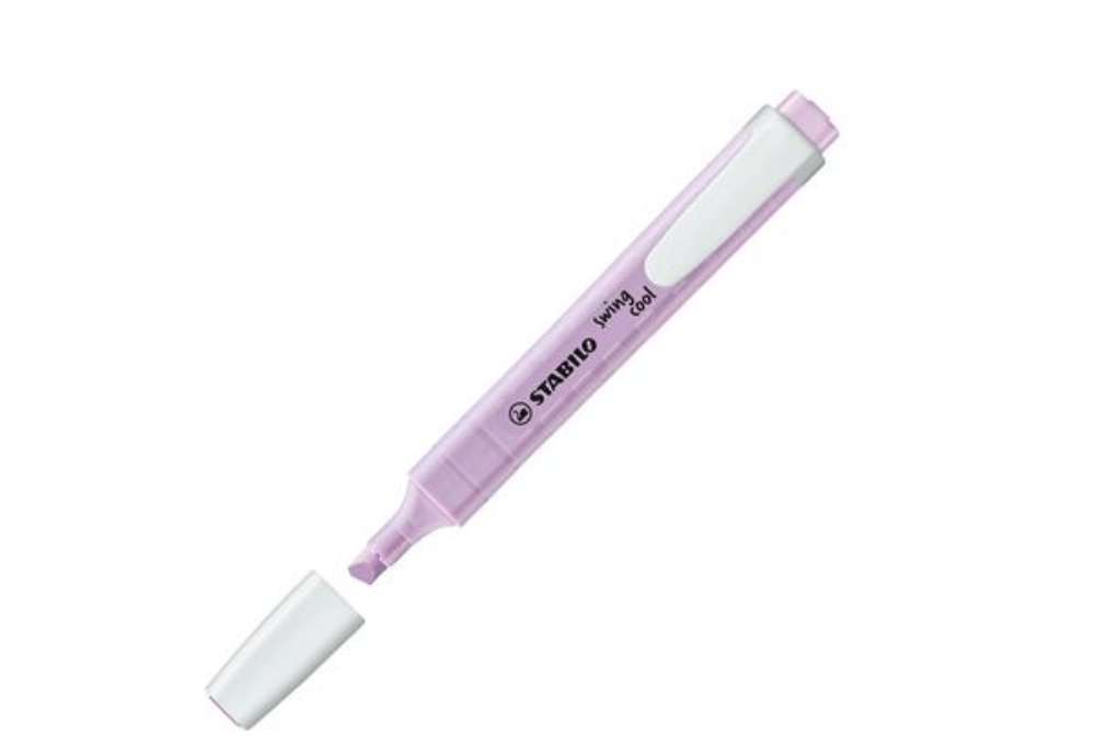 Immagine di Evidenziatore Swing Cool pastel - punta a scalpello - tratto 1 - 4 mm - glicine 155 - Stabilo