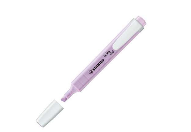 Immagine di Evidenziatore Swing Cool pastel - punta a scalpello - tratto 1 - 4 mm - glicine 155 - Stabilo