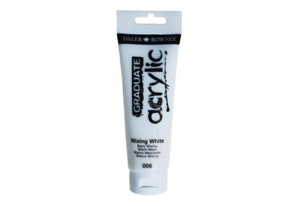 Immagine di Colore acrilico fine Graduate - 120 ml - bianco miscela - Daler Rowney
