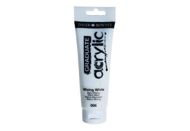 Immagine di Colore acrilico fine Graduate - 120 ml - bianco miscela - Daler Rowney
