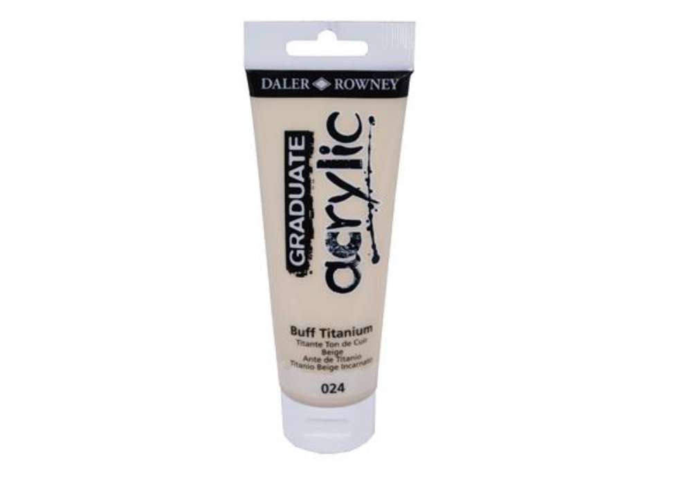 Immagine di Colore acrilico fine Graduate - 120 ml - titanium buff - Daler Rowney