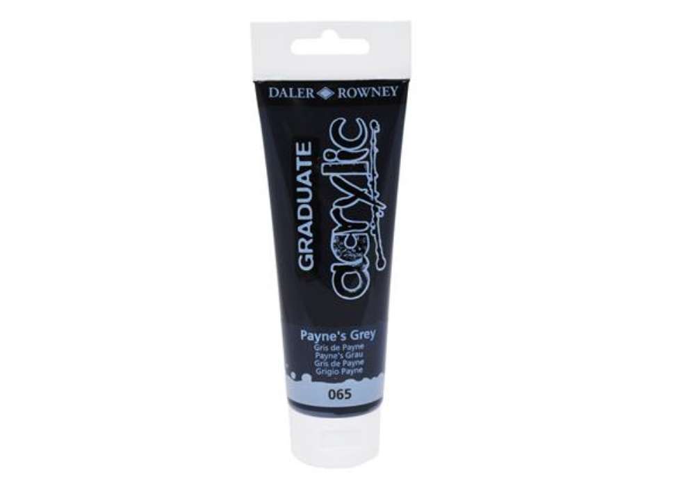 Immagine di Colore acrilico fine Graduate - 120 ml - grigio payne - Daler Rowney