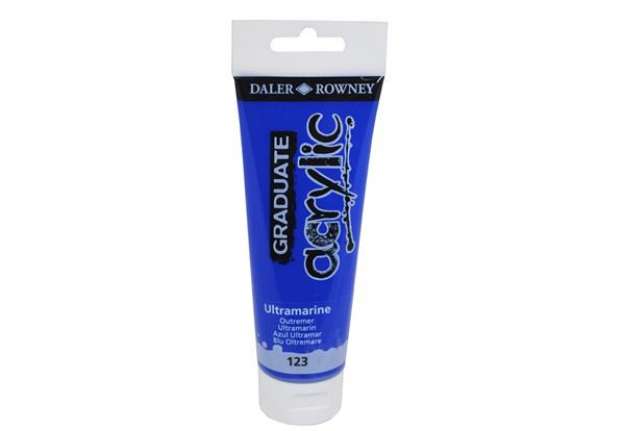 Immagine di Colore acrilico fine Graduate - 120 ml - blu oltremare - Daler Rowney