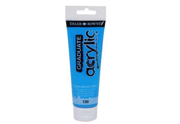 Immagine di Colore acrilico fine Graduate - 120 ml - ceruleo imitazione - Daler Rowney