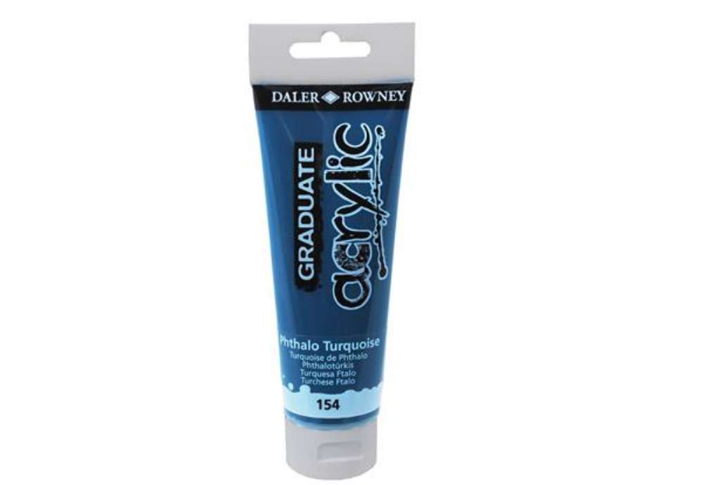 Immagine di Colore acrilico fine Graduate - 120 ml - turchese ftalo - Daler Rowney